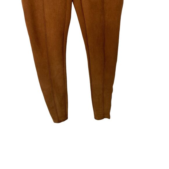Spanx Brown Casual Pull On Stretch Slimming Faux Suede Leggings Size Medium - Picture 7 of 15